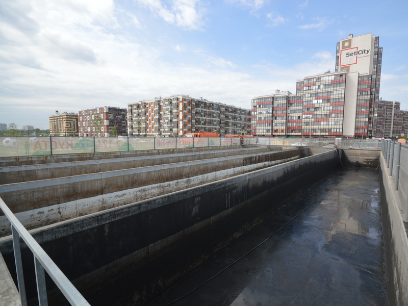 Начаты работы по разработке плиты перекрытия резервуара парка МЕГА Дыбенко