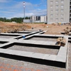 Осмотр фундаментов строящегося здания в д. Щеглово